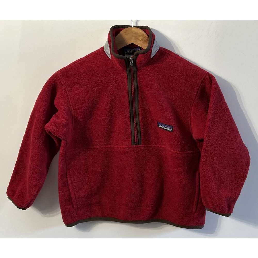 RARE Boys Girls Patagonia Synchilla Marsupial Fleece 1/2 Zip Pullover 65522